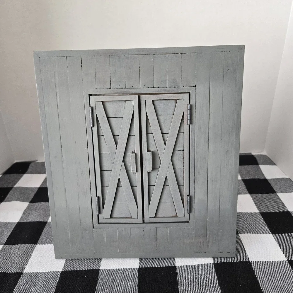 Pinnacle Frames Picture Hang Stand Barn Door Hidden Rustic Fits 4.5